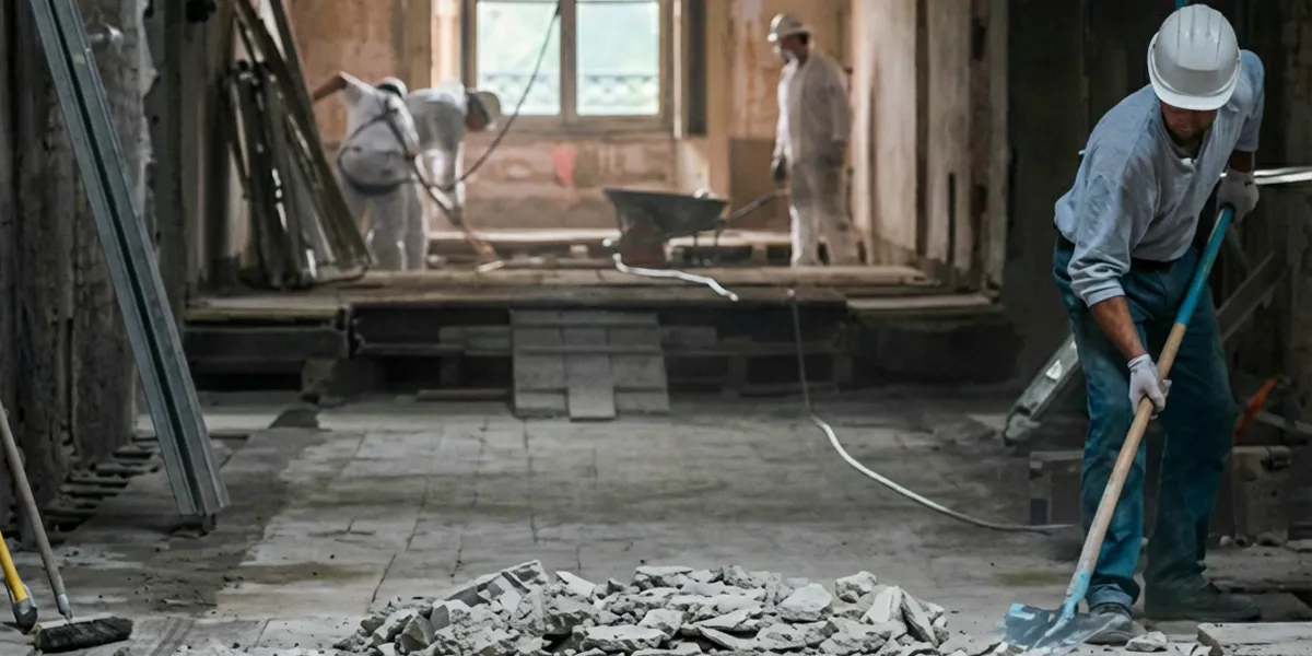fire damage restoration professionals performing structural cleanup and restoration after a fire in Charleston, SC